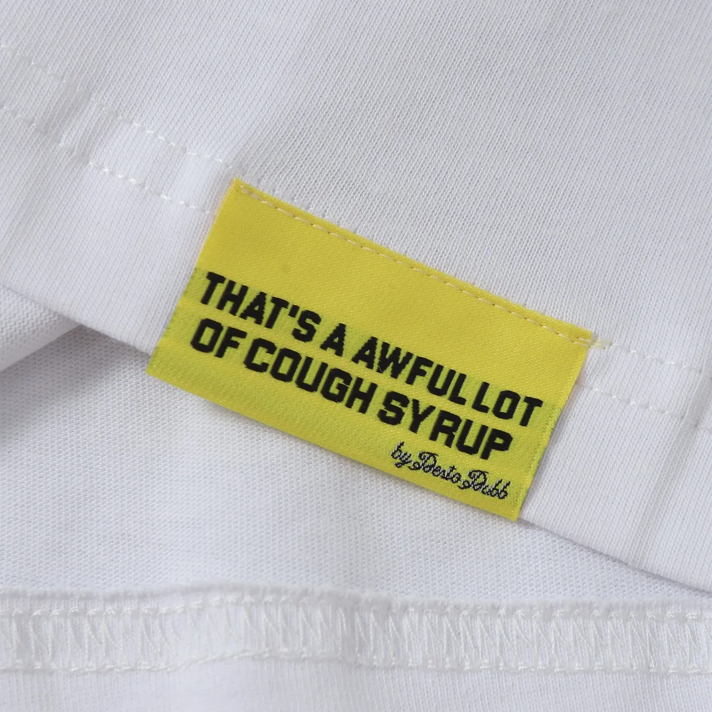 #White I THAT'S A AWFUL LOT OF COUGH SYRUP In Stock Real shot American simple trendy brand loose casual T-shirt Fabric (fabric): 32 counts Weight combed double yarn pure cotton Sizes (size): S-M L X L Color (colour): Black